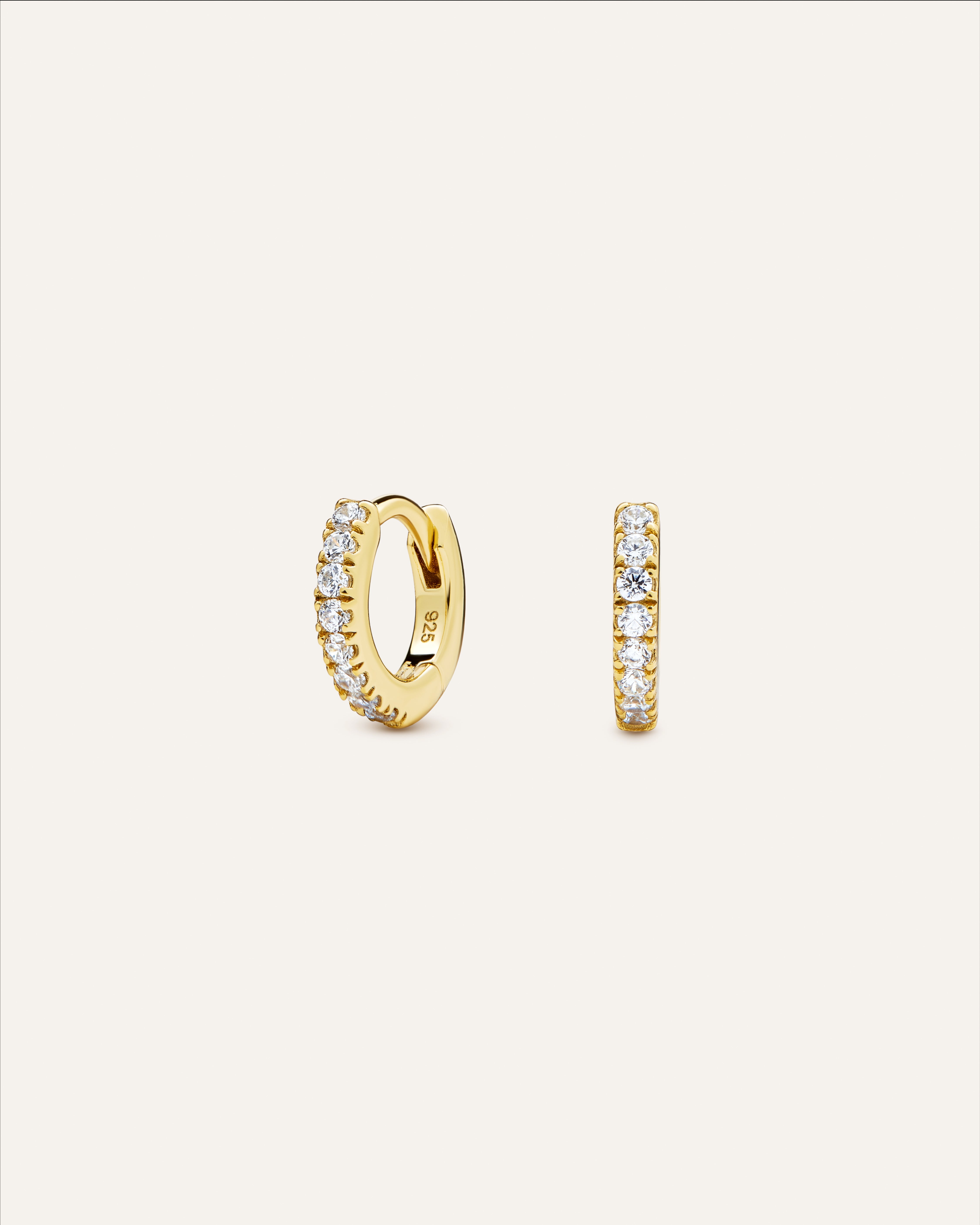 14KT Gold Plated earring with Cubic Zirconia