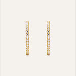 14KT Gold Plated earrings with Cubic Zirconia