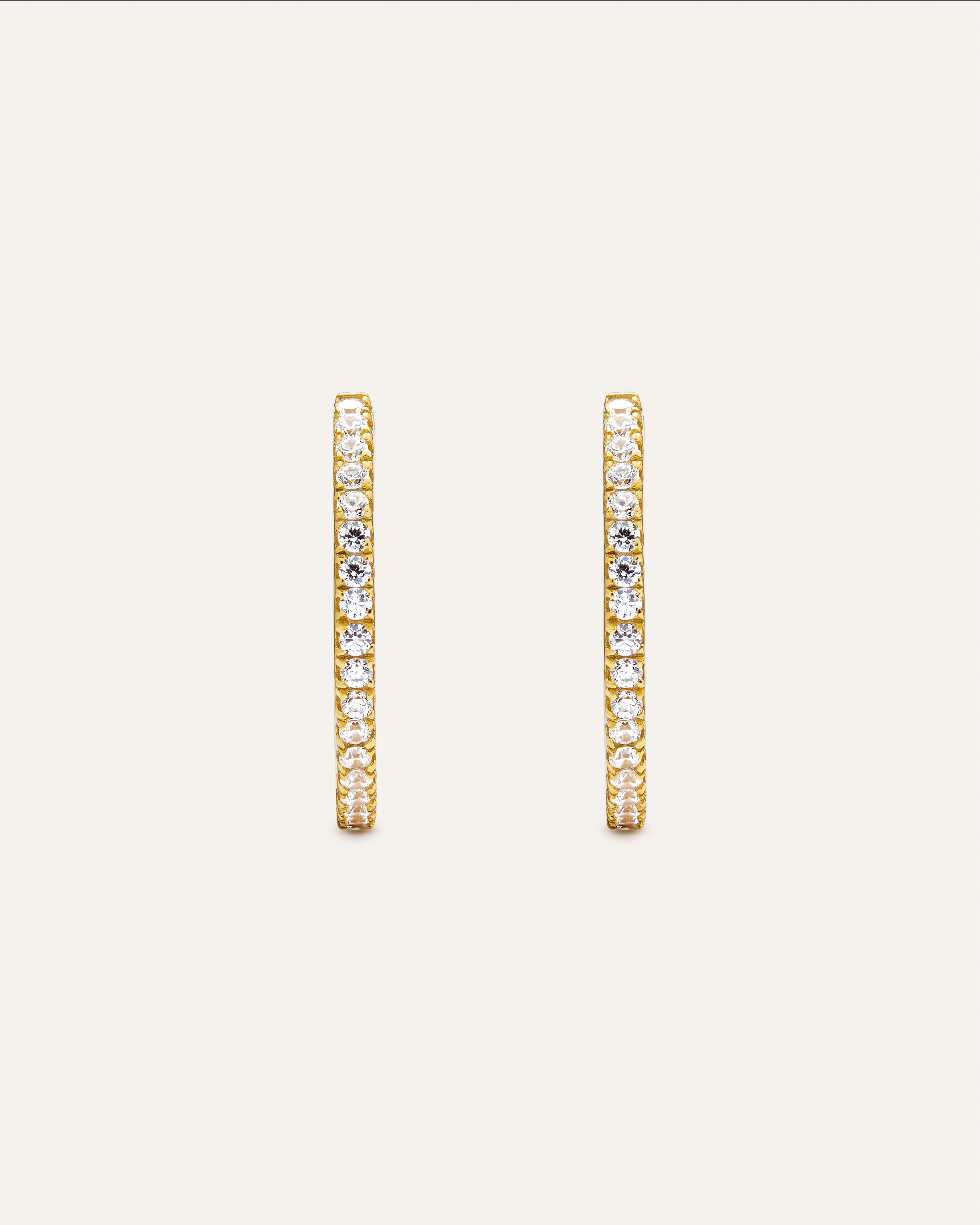 14KT Gold Plated earrings with Cubic Zirconia