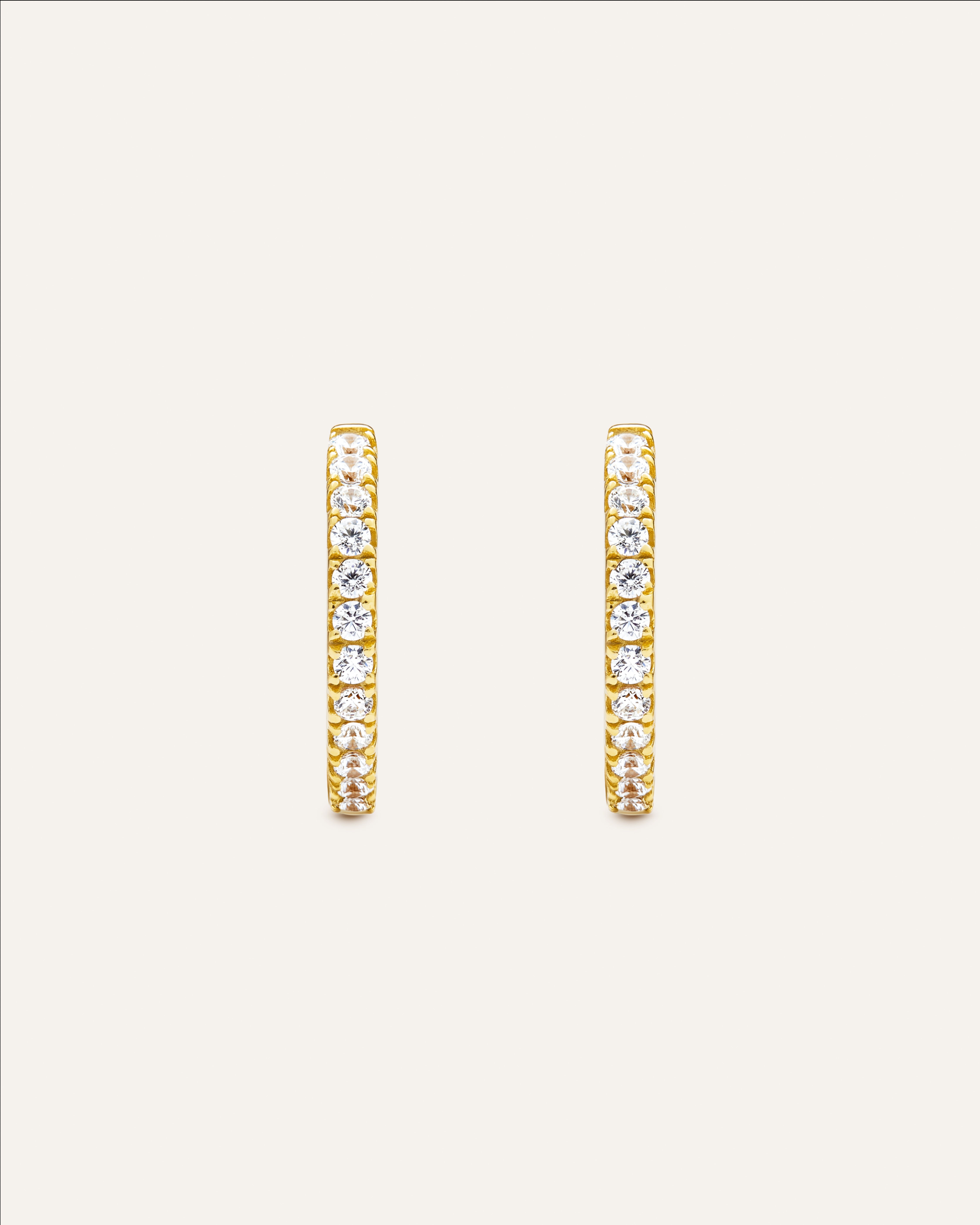 14KT Gold Plated earrings with Cubic Zirconia