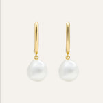 14KT Gold Plated earrings with Natural Pearl