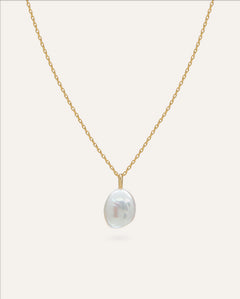 14KT Gold Plated necklace with Fresh water pearl