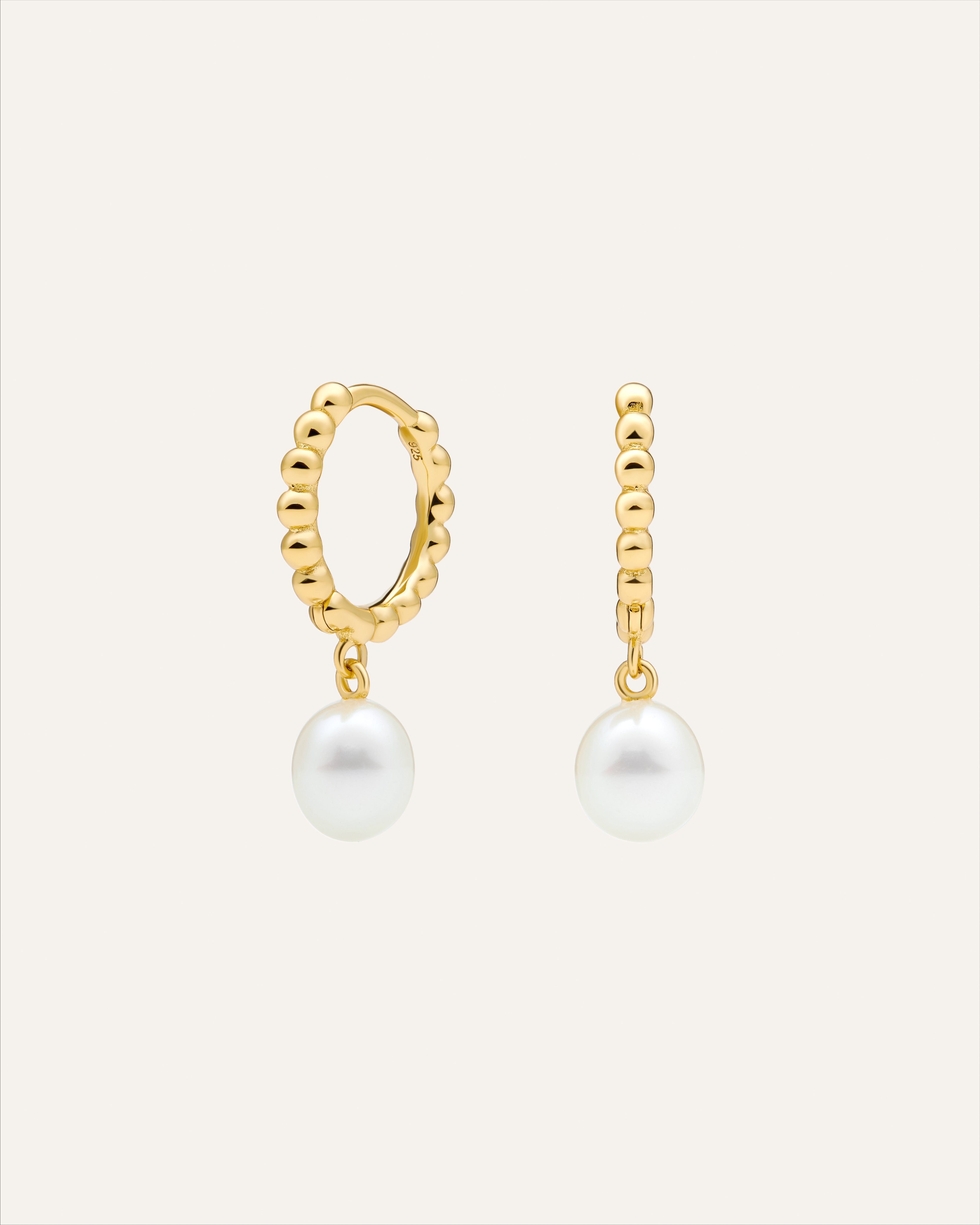 14KT Gold Plated earring with Natural Pearl