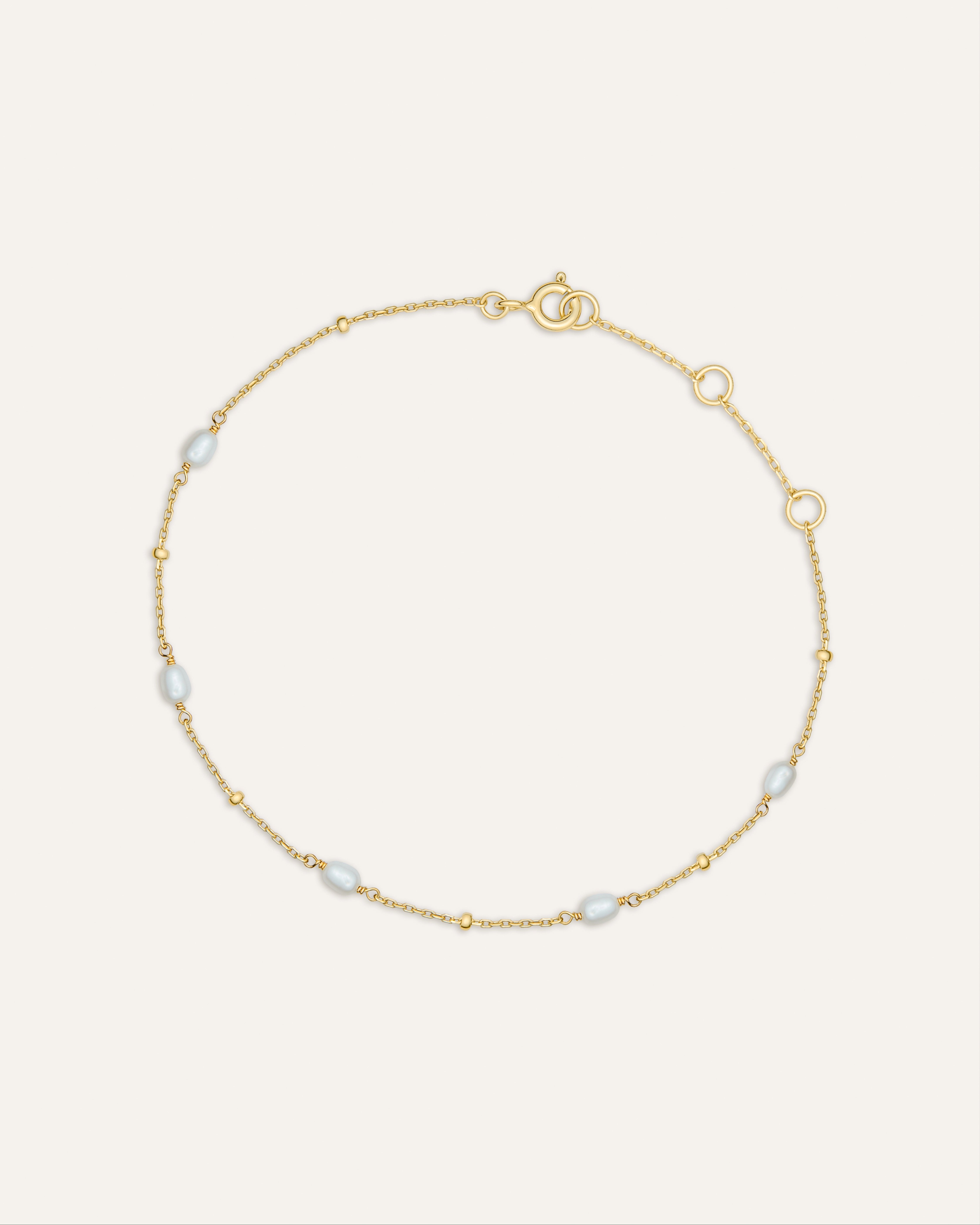 14KT Gold Plated bracelet with Natural Pearl