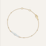 14KT Gold Plated bracelet with Natural Pearl