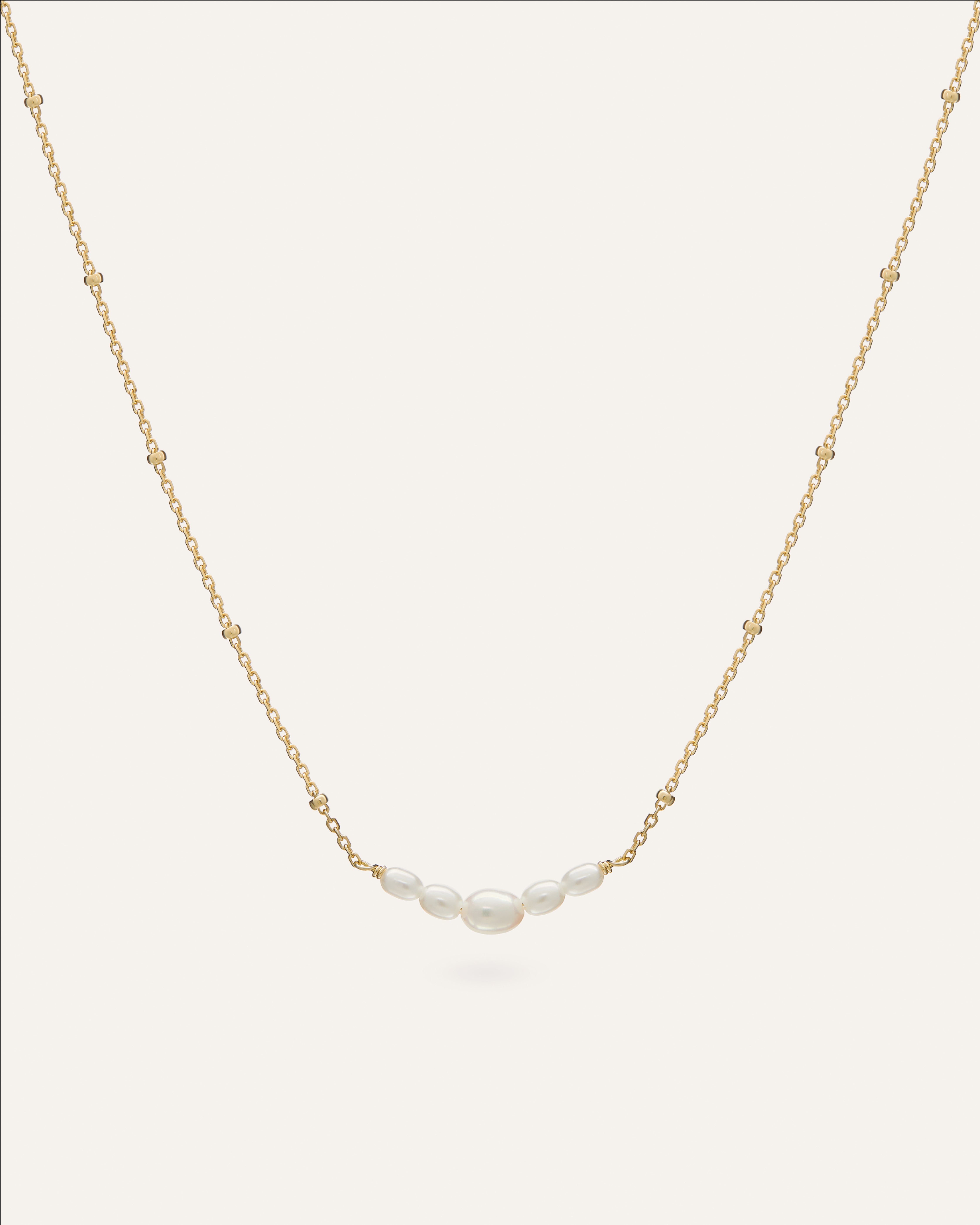 14KT Gold Plated necklace with Fresh water pearl