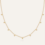 14KT Gold Plated necklace with Cubic Zirconia