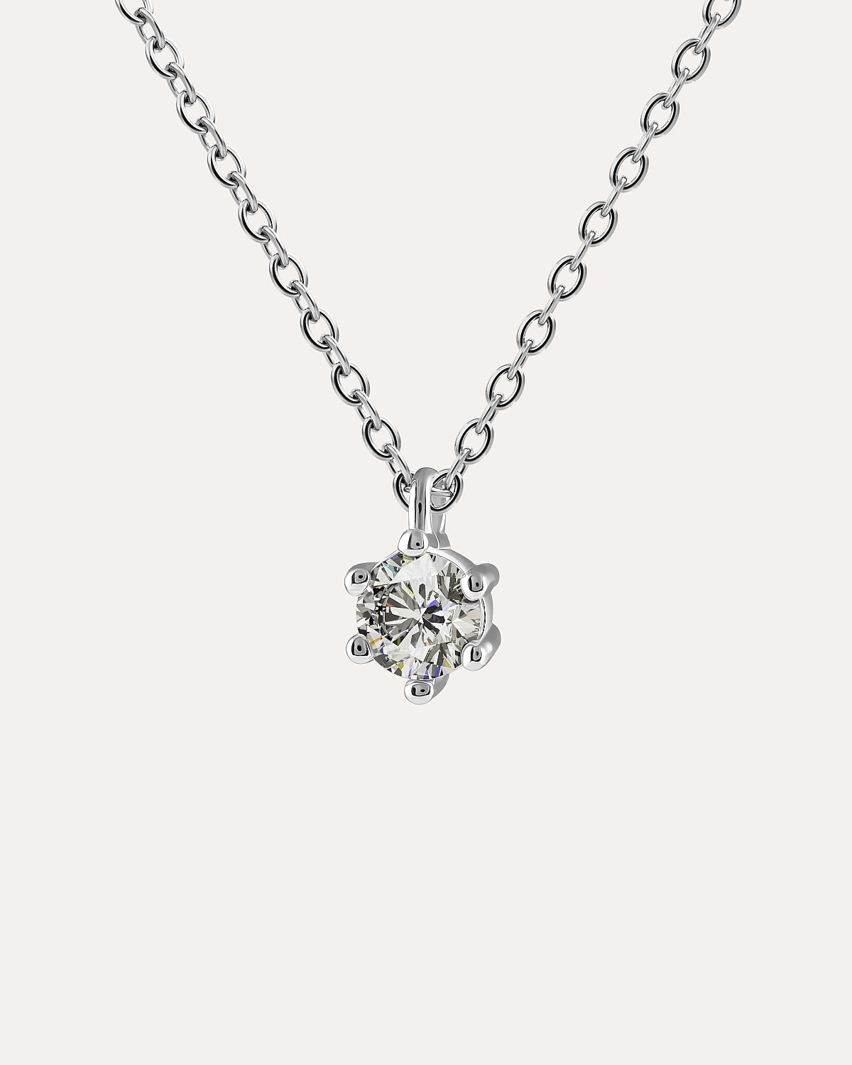 Silver necklace with Cubic Zirconia