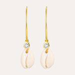 18KT Gold Plated earrings with Natural Shell