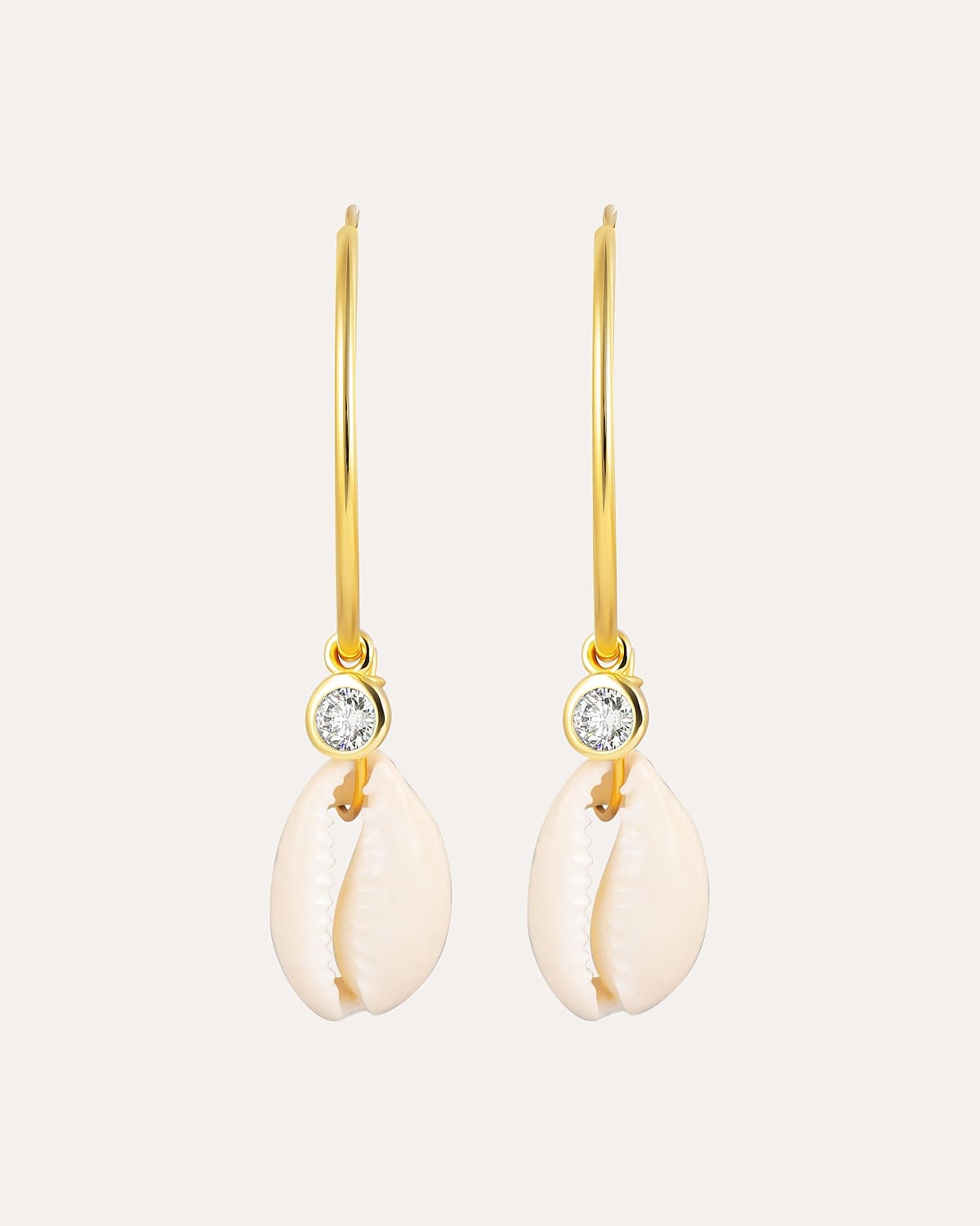 18KT Gold Plated earrings with Natural Shell