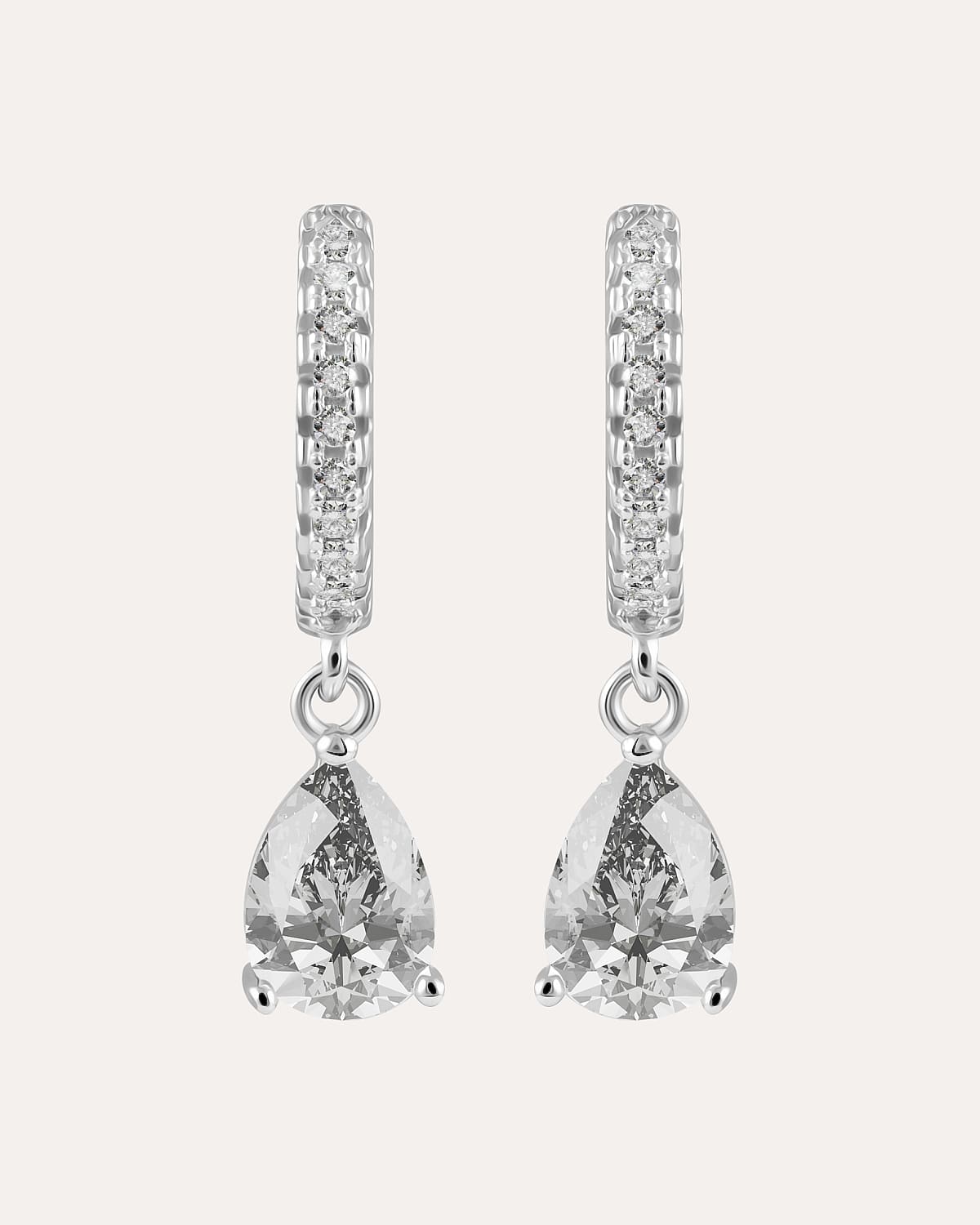 Silver earrings with Cubic Zirconia