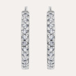 Silver earring with Cubic Zirconia