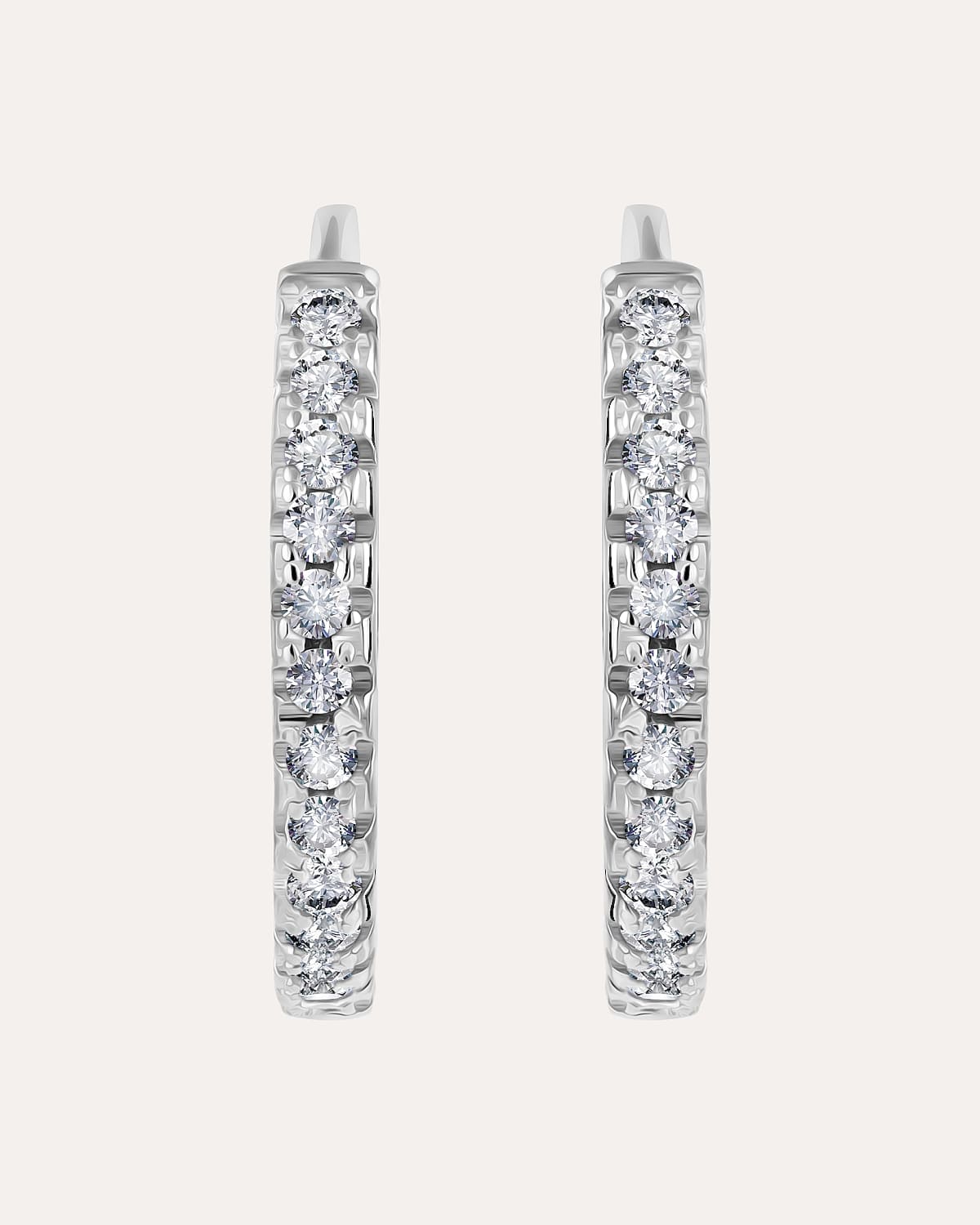 Silver earring with Cubic Zirconia