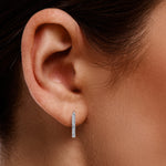 Silver earring with Cubic Zirconia