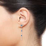 Silver earring with Cubic Zirconia