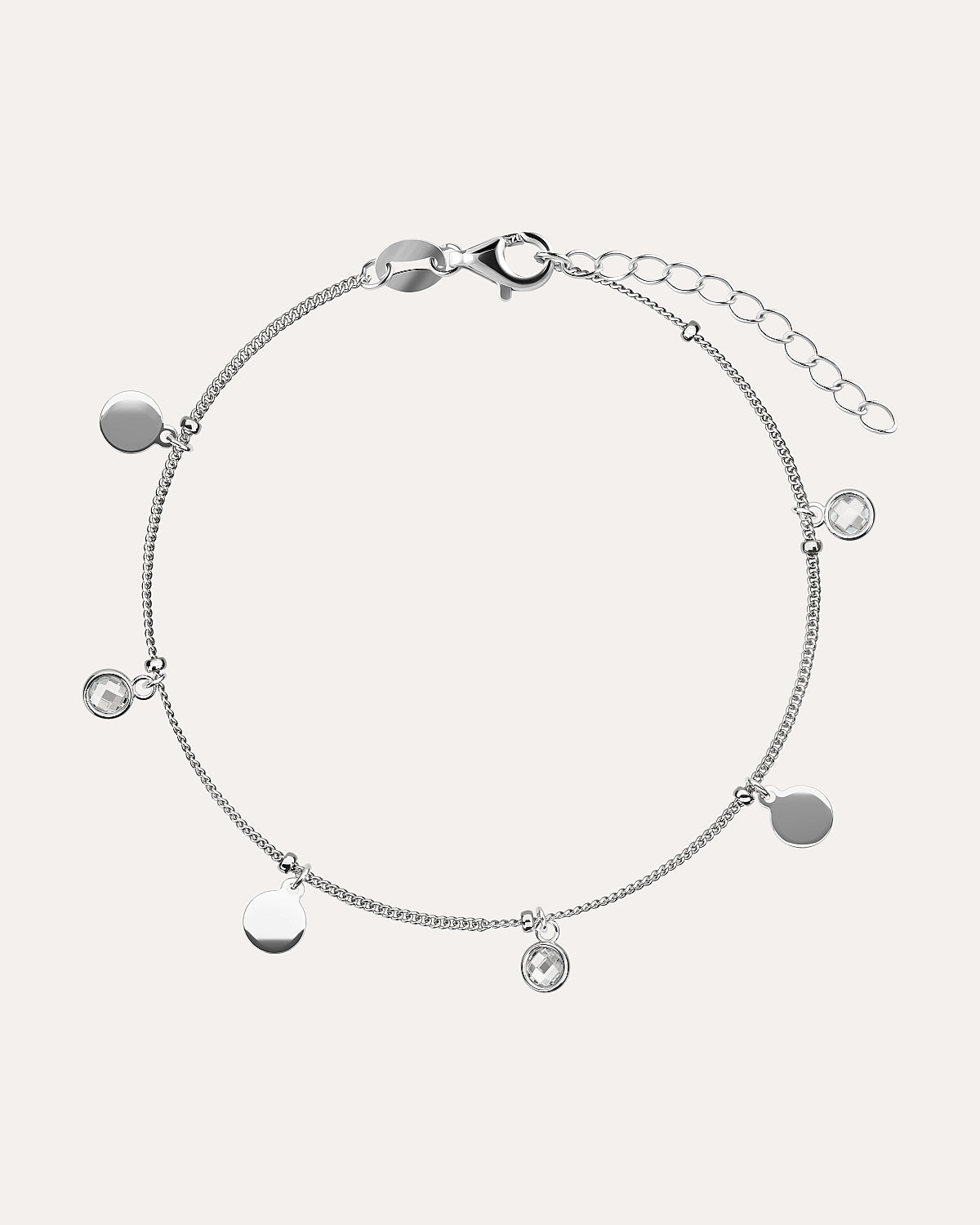 Silver Bracelet with Cubic Zirconia