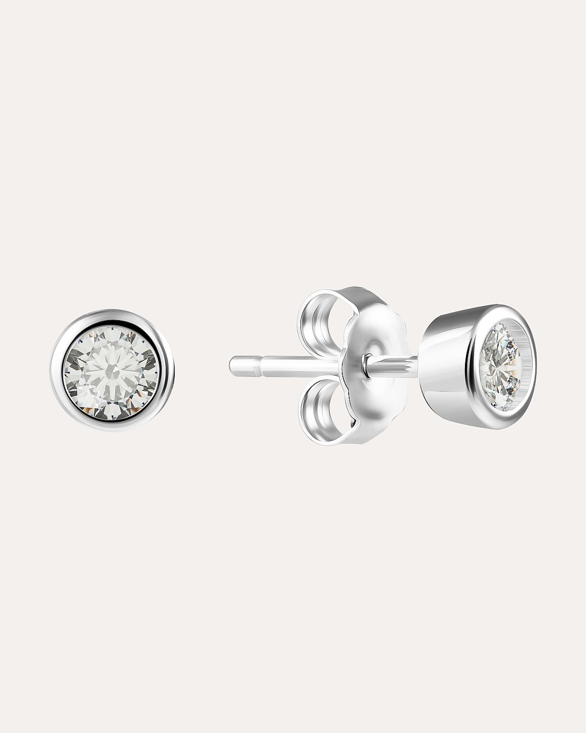 Silver Earrings with Cubic Zirconia