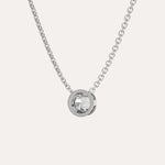 Silver Necklace with Cubic Zirconia