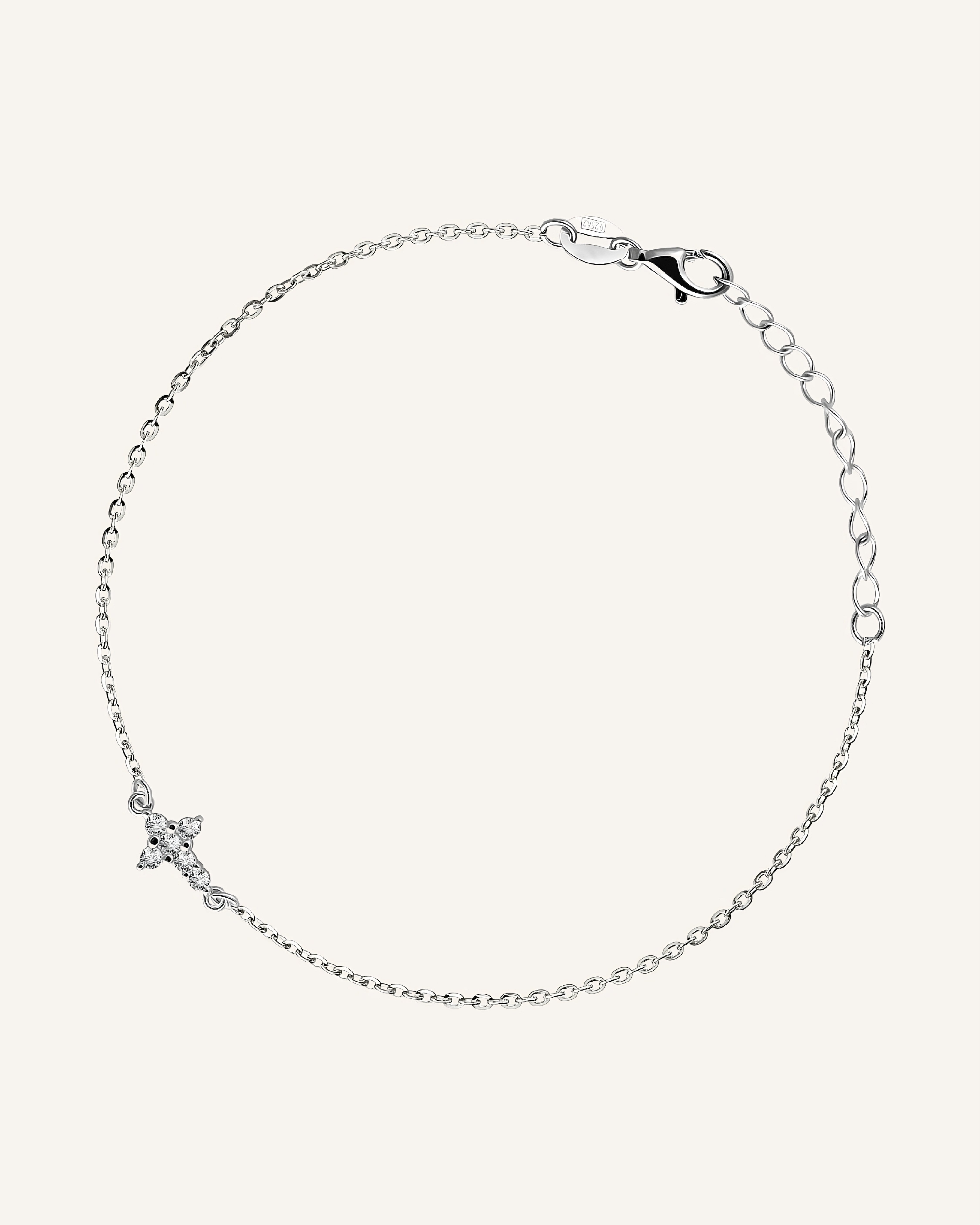 Silver bracelet with Cubic Zirconia