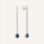 Silver earring with Cubic Zirconia