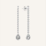 Silver earring with Cubic Zirconia