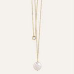 18KT Gold Plated necklace with Fresh water pearl