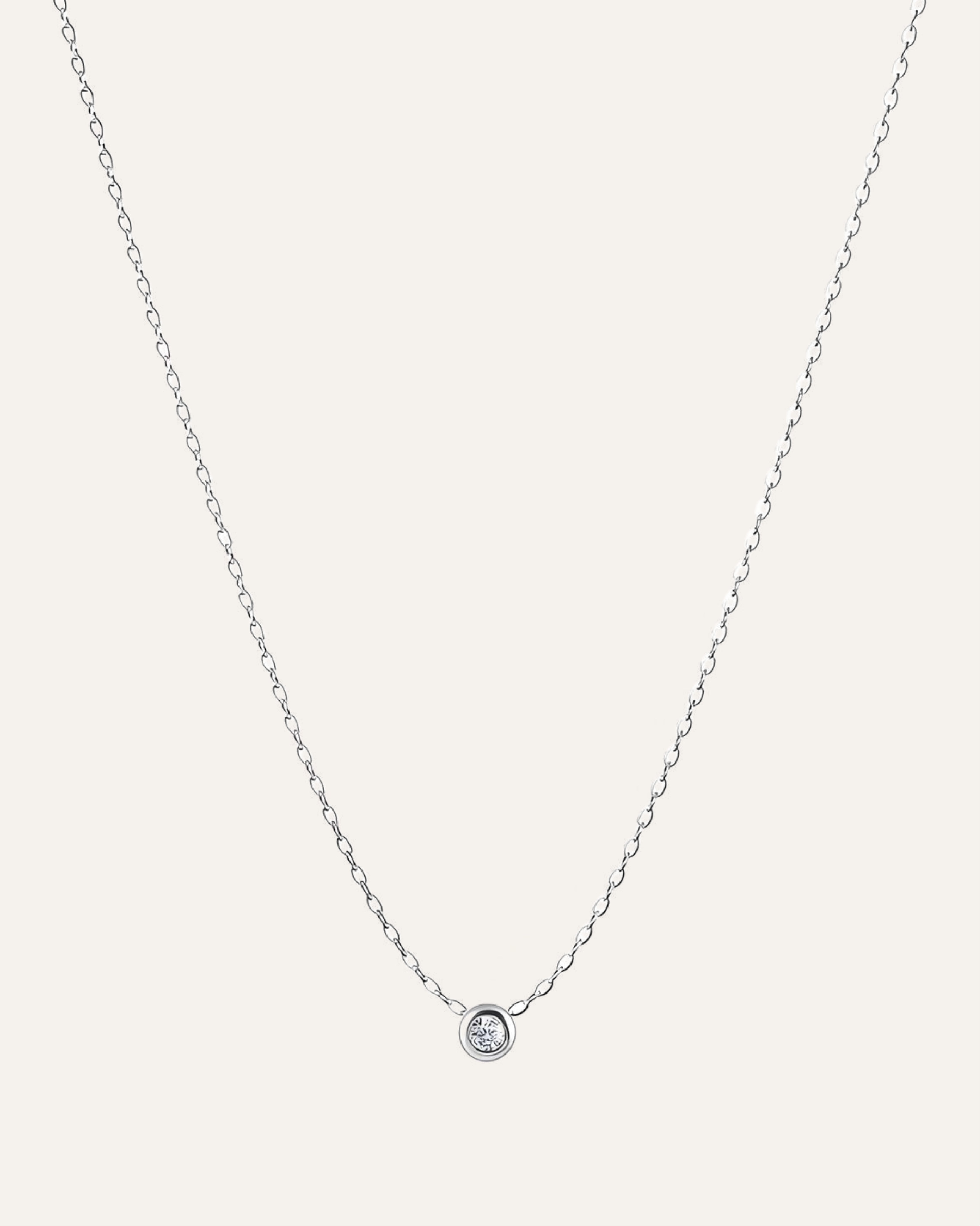 Silver necklace with Cubic Zirconia