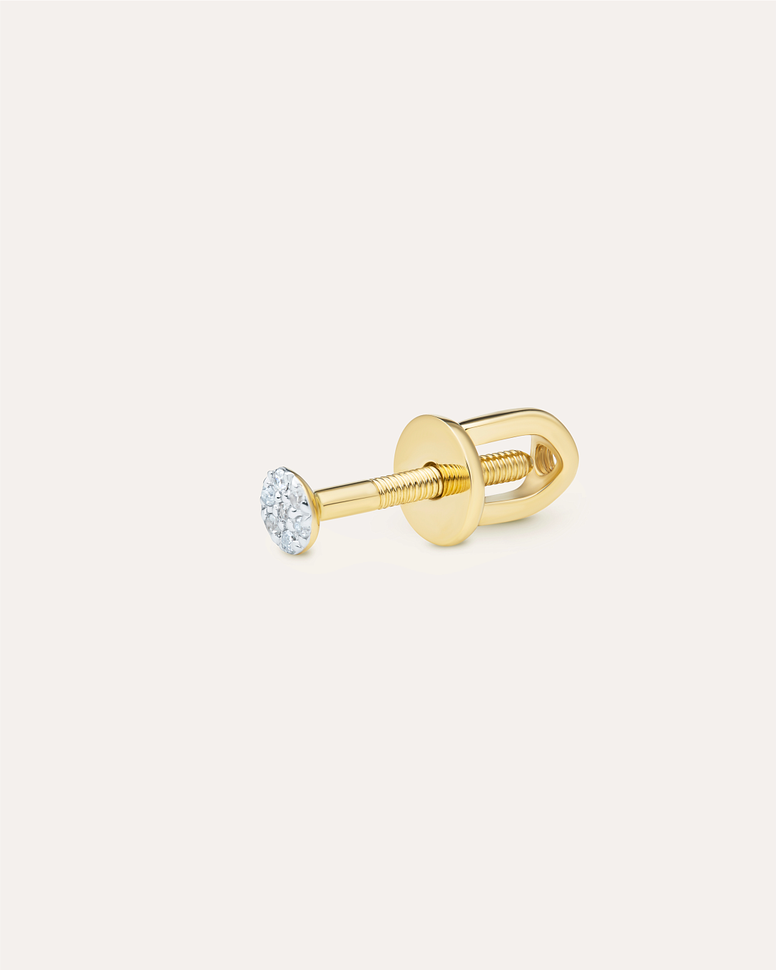 Gold earring with Natural Diamond