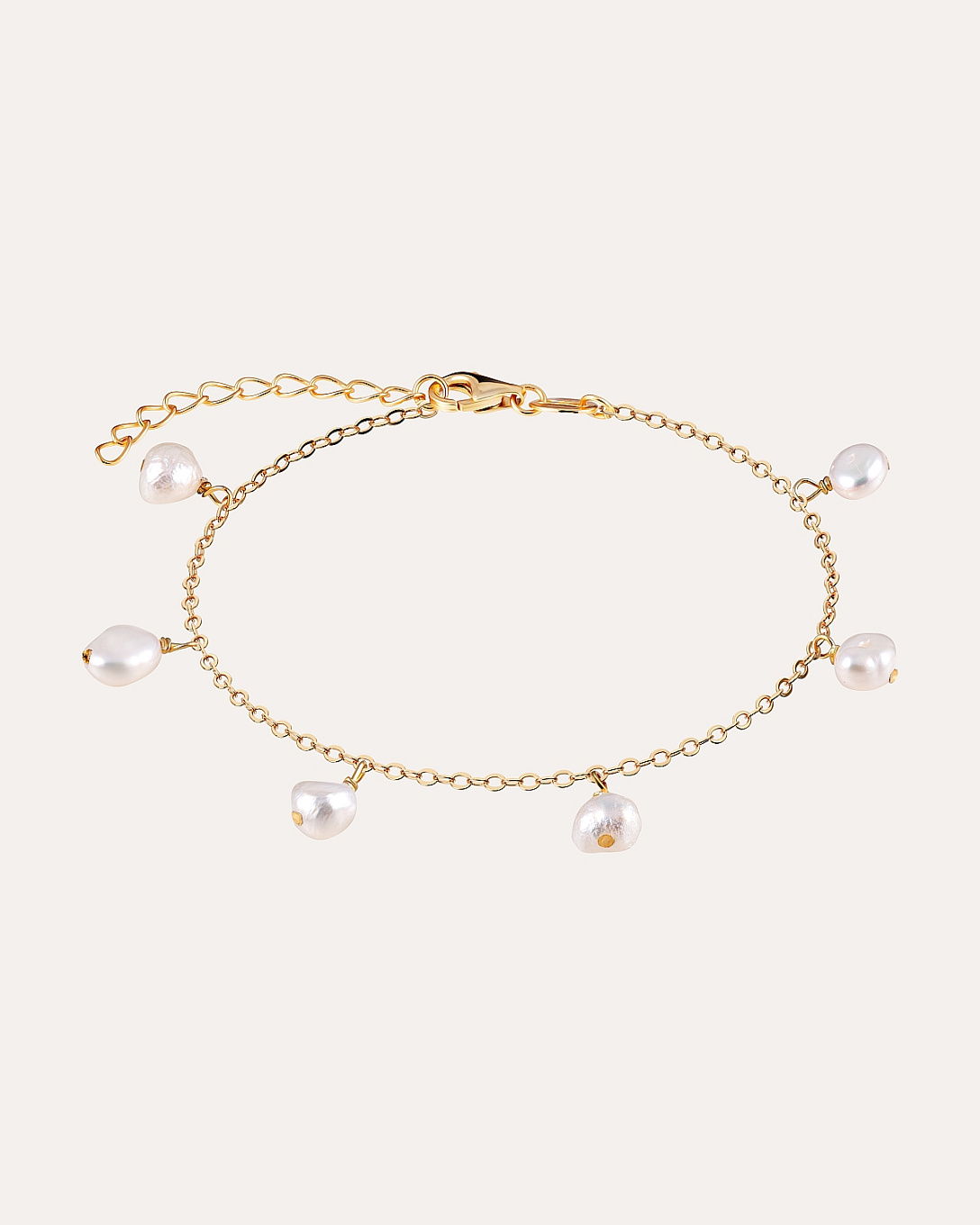 18KT Gold Plated bracelet with Natural Pearl