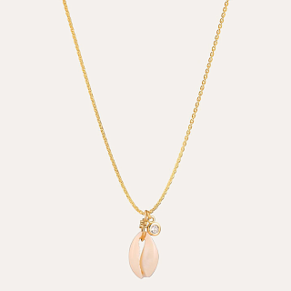 18KT Gold Plated necklace with Natural Shell