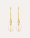 18KT Gold Plated earrings with Natural Shell