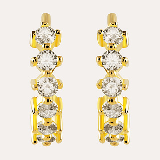 18KT Gold Plated earrings with Cubic Zirconia