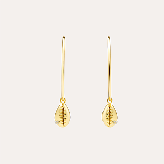 14KT Gold Plated earrings with Cubic Zirconia
