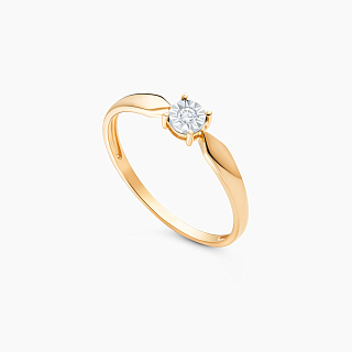 Gold ring with Natural Diamond