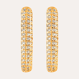 18KT Gold Plated earrings with Cubic Zirconia