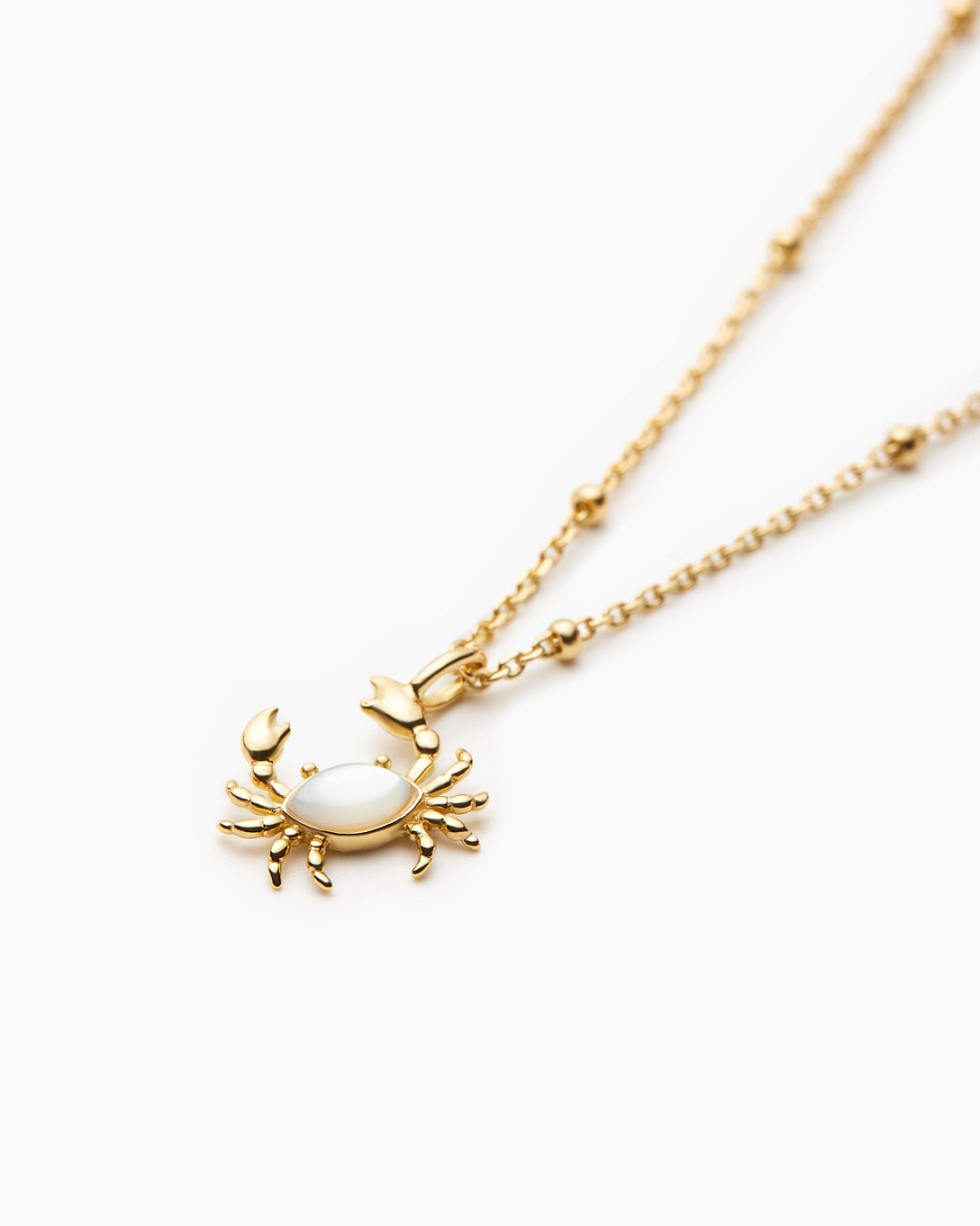 14KT Gold Plated necklace with Mother of Pearl