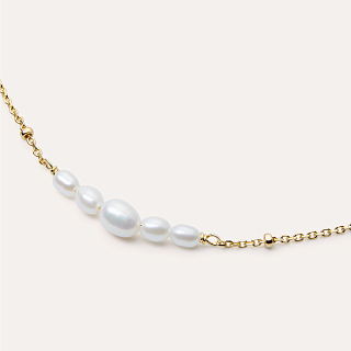 14KT Gold Plated bracelet with Natural Pearl