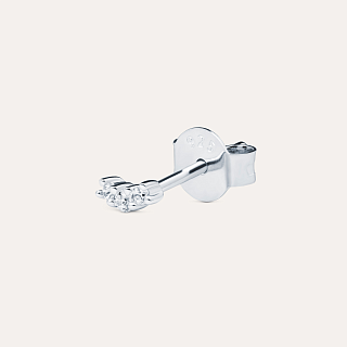 Silver earring with Cubic Zirconia