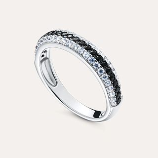 Silver ring with Spinel ,Cubic Zirconia