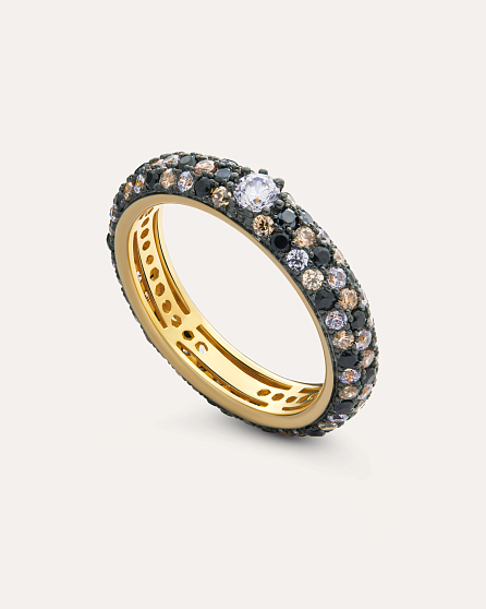 14KT Gold Plated Ring with Spinel ,Cubic Zirconia