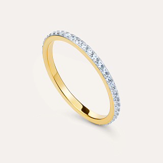 14KT Gold Plated Ring with Cubic Zirconia