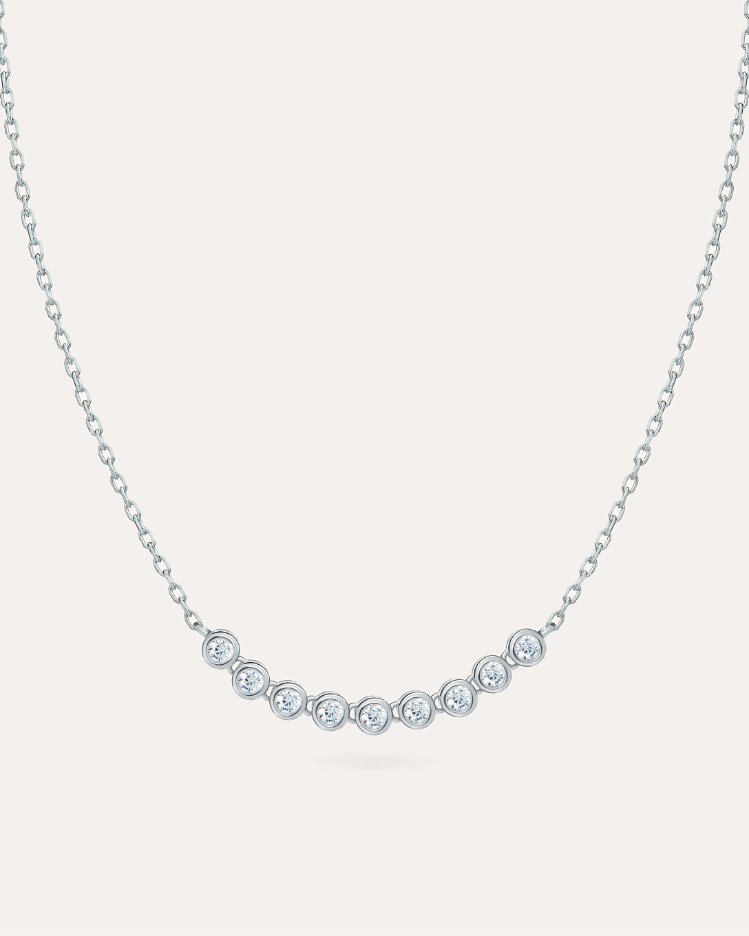 Silver necklace with Cubic Zirconia