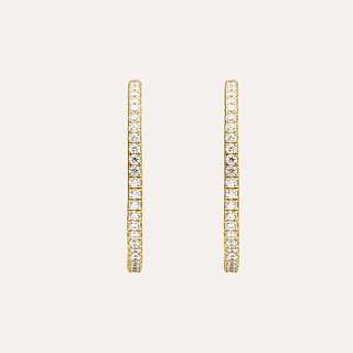 14KT Gold Plated earring with Cubic Zirconia