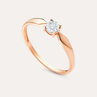 Gold ring with Natural Diamond