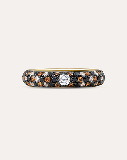 14KT Gold Plated Ring with Spinel ,Cubic Zirconia