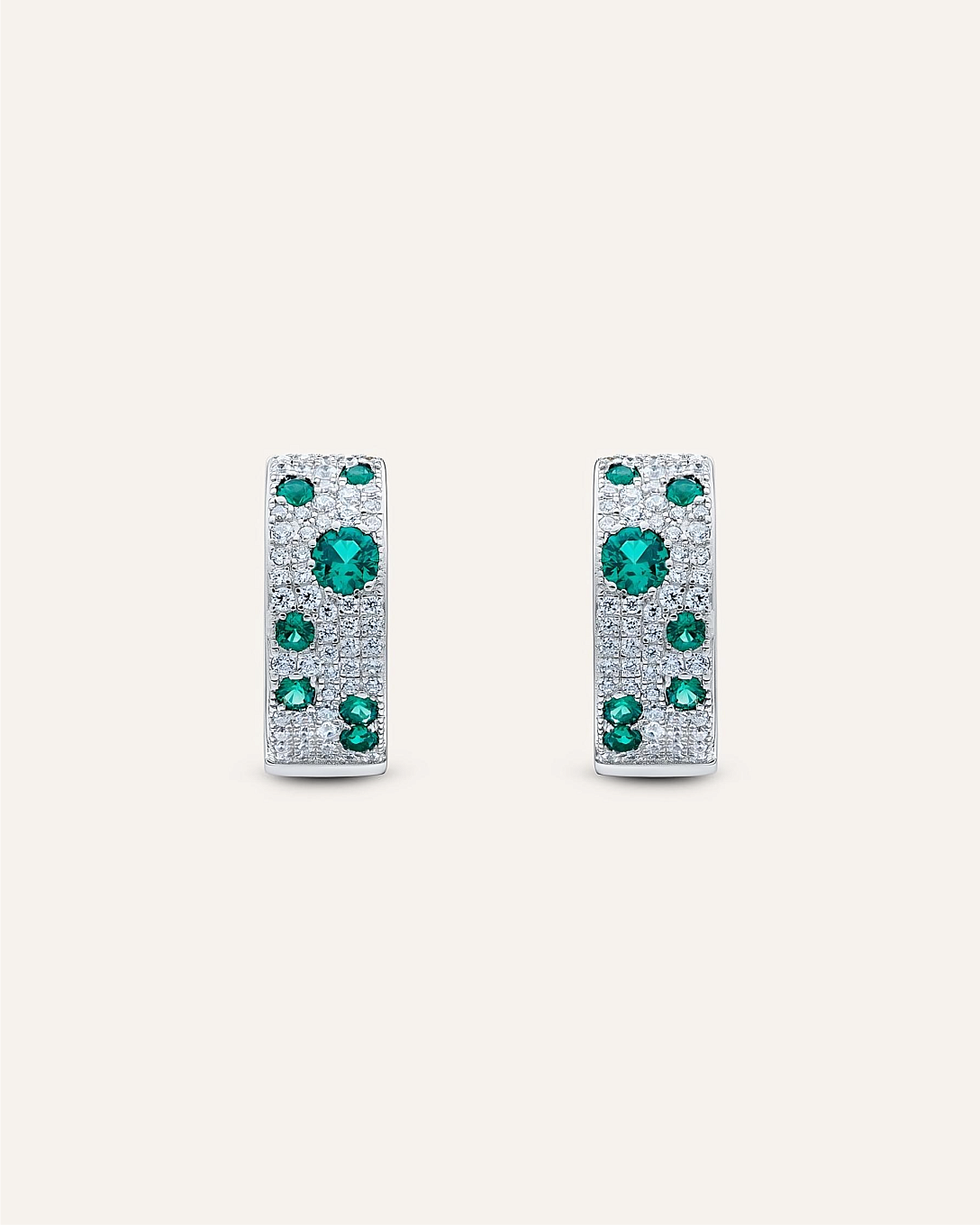 Silver earrings with Spinel ,Cubic Zirconia